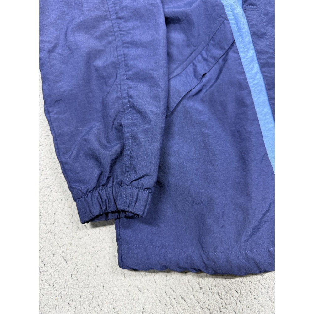 Vintage Nike Jacket Mens Large Blue Hooded Full Zip Windbreaker Colorblock 90s - Picture 2 of 10